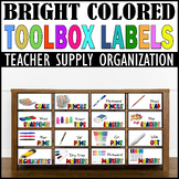 Teacher Toolbox Labels with Pictures | Bright & Editable |