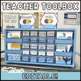 Teacher Toolbox Labels with Pictures| Editable | Ocean Cla