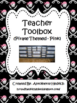 Preview of Teacher Toolbox (Pink/White/Black) - EDITABLE