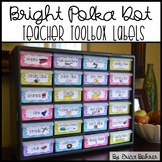Teacher Toolbox Labels: Bright Polka Dot