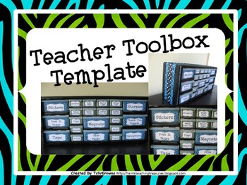 Preview of Teacher Toolbox Template - Editable