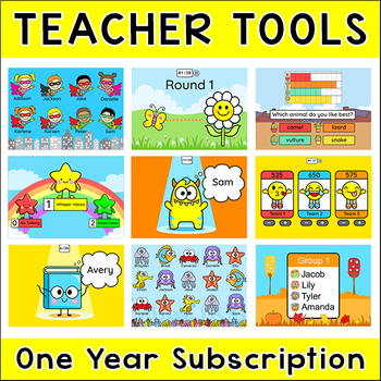 Preview of Teacher Tools 1 Year Subscription - Attendance, Rotation Timer, Student Picker