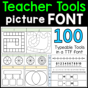 Preview of Teacher Tools Picture Font (Personal and Commercial Use)