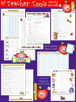Preview of Teacher Tools - Printables for Classroom Organization and Back to School