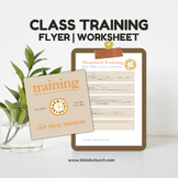 Teacher Training | Flyer and Worksheets | Editable with Ca