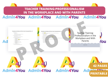 Preview of Teacher Training: Professionalism in the Workplace