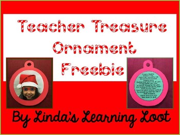 Preview of Teacher Treasure Ornament Freebie