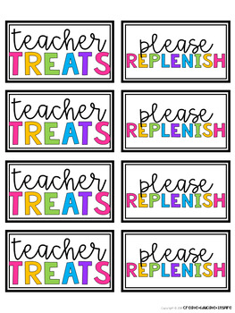 Download Teacher Treat Candy Jar Tags By Createeducateinspire Tpt