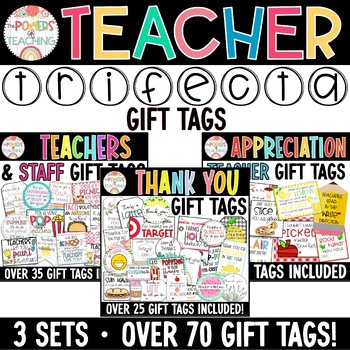 Teacher Trifecta Gift Tag Sets | Teacher Gift Tags by The Powers of ...