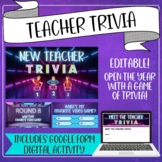 Teacher Trivia Digital Learning Back to School Activity
