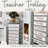 Teacher Trolley Labels | 10 Drawer Cart Labels | SPOTTY NE