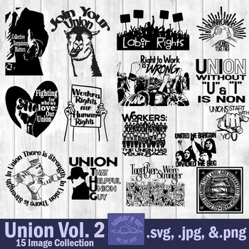 Preview of Teacher Unions Clipart Designs Vol. 2