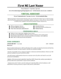 Teacher --> Virtual Assistant Resume Outline ATS Friendly