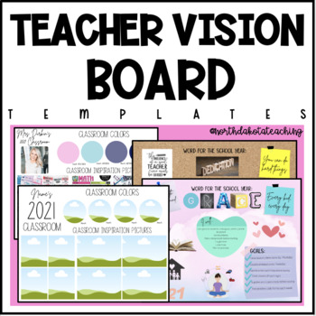 Preview of Teacher Vision Board Templates