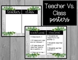 Teacher Vs. Class Posters