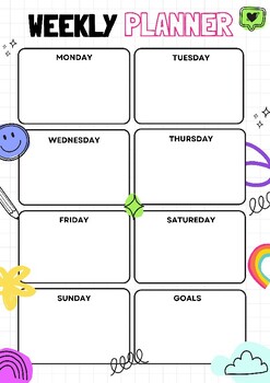 Preview of Teacher WEEKLY PLANNER with cover page Template