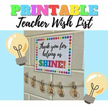 Teacher Wish List: How To Set Up and Share