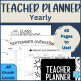 Teacher Yearly Planner | Organization | Calendar | Back to School