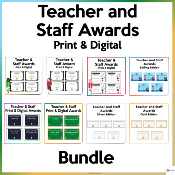Preview of Teacher and Staff Awards Print and Digital Ultra Bundle
