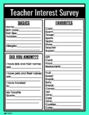 Teacher and Staff Interest Survey