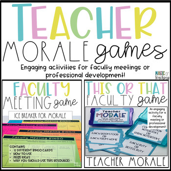 Preview of Teacher and Staff Morale Booster Games for Professional Development Bundle