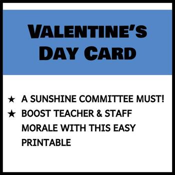 Preview of Teacher & Staff Cards - Valentine's Day