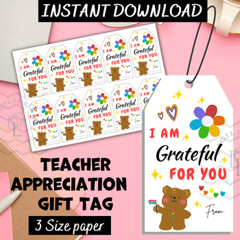 Preview of Teacher appreciation Gift Tag Writing Prompts Journals Poster Activities primary