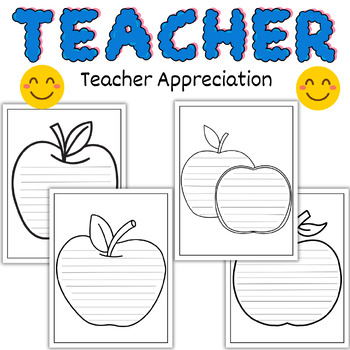 Preview of Teacher appreciation day apple writing templates -Día del Maestro