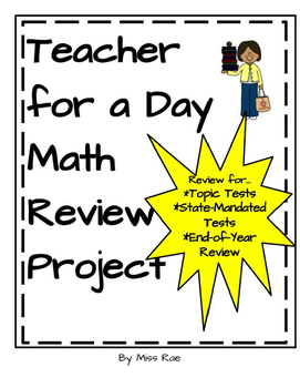 Preview of Teacher for a Day Math Review Project
