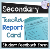 Teacher grade card/ Student evaluations of teacher