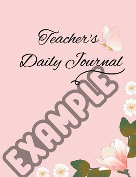 Preview of Teacher journal. Calendar planning. Full of positive affirmations