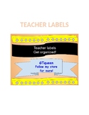 Teacher labels - editable
