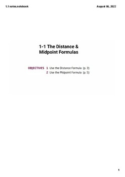 Preview of Teacher notes (Midpoint & Distance Formulas)