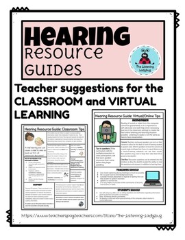 Preview of Teacher of the Deaf/HH Handouts: Classroom and Virtual Learning Suggestions