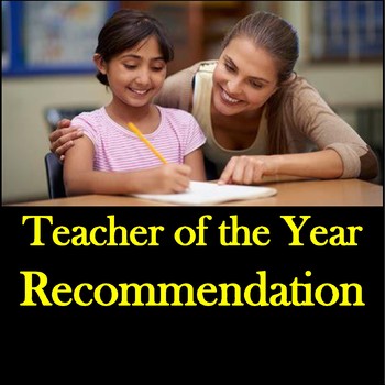 Preview of Teacher of the Year Recommendation