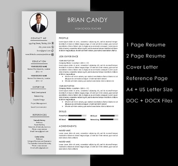Clean Resume Template Word Resume Cover Letter 1 & 2 Page Resume References Template Creative Modern Resume Template Word CV Template