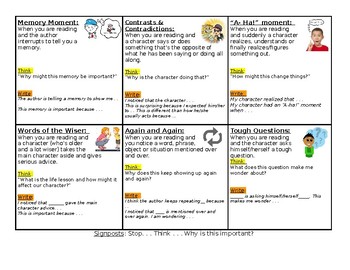 Preview of Notice & Note- 6th grade signposts