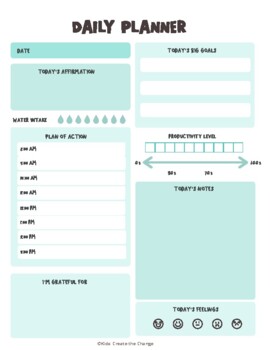 Teacher's Daily Self-Care Planner by Kids Create the Change | TPT