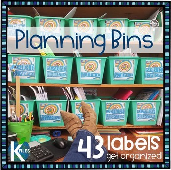 Teacher S Desk Planning Bin Basket Labels Decor Pack