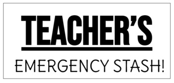 Preview of Teacher's Emergency Stash Teacher Gift Tag 