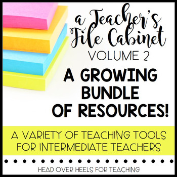 Preview of Teacher's File Cabinet Volume 2 {A Growing Bundle of Teaching Tools}