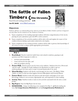 Preview of Teacher's Guide--Battle of Fallen Timbers