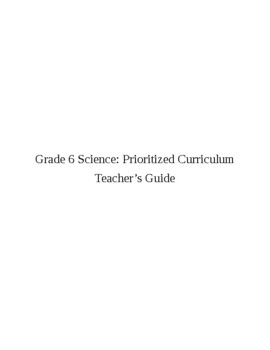 Preview of Teacher's Guide to the Complete Grade 6 Science Curriculum