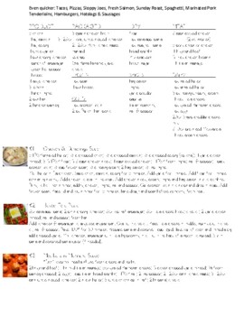 Preview of Teacher's Life Saver - A Weekly Meal Plan with Grocery List!