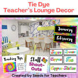 Teacher's Lounge Decor Set- Tie Dye Theme