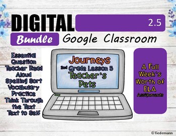 Preview of Teacher's Pets 2nd Grade Google Classroom (Distance Learning)