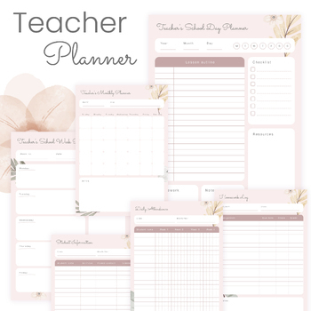 Preview of Teacher's Planner (Back to school) Printable