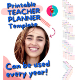 Teacher's Planner: Printable Template so you can reuse for
