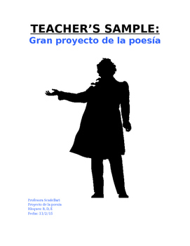 Preview of Teacher's Sample: Neruda Poetry Project Template (3 Original Poems)