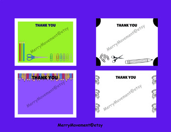 Preview of Teacher's Thank You Notes | Teacher Appreciation Cards | Thank You Letters